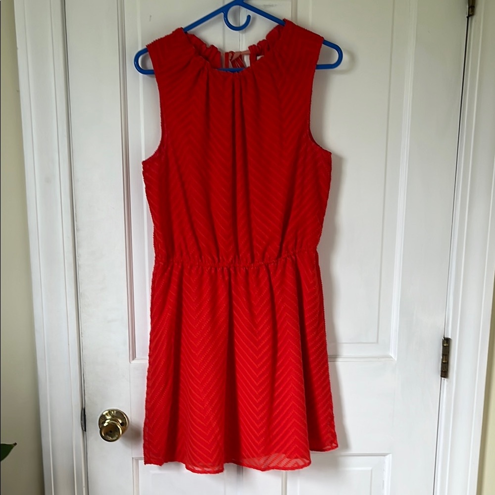 Vibrant Red Sleeveless Dress